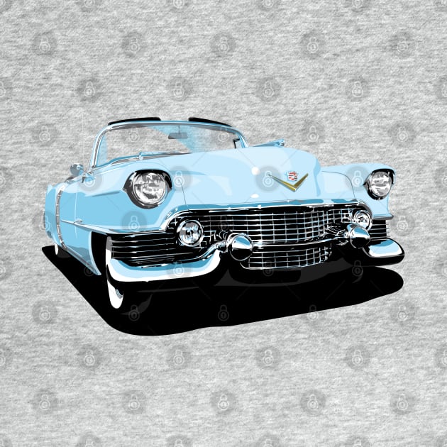 1954 Cadillac Series 62 Convertible in light blue by candcretro